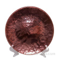 colored round glass charger plate Burgundy glass plates